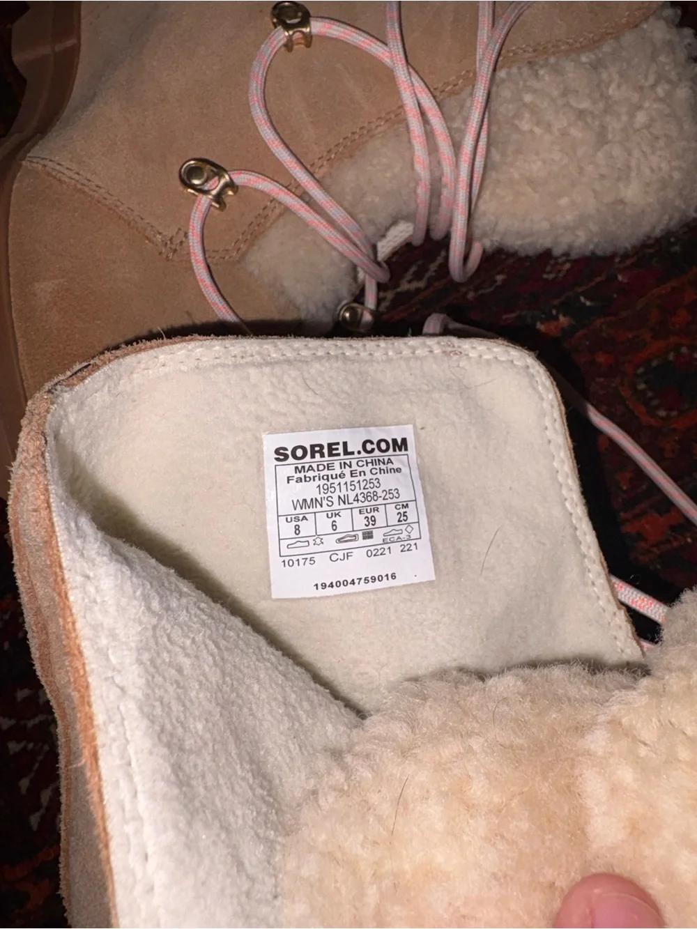 Sorel Women's Joan of Ark Tan Suede Shearling-Lined Lace-Up Wedge Boots